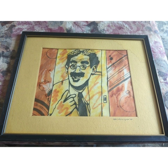 Other - Vintage 1979 Joel Washington Original Sketch Caricature Groucho Marx